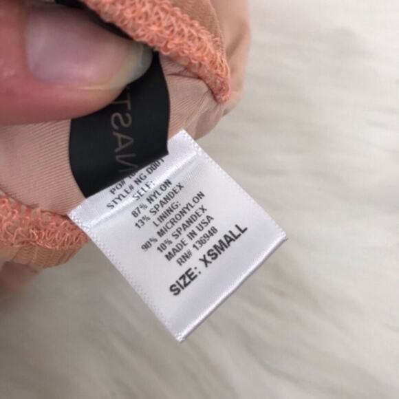 Nasty Gal Nude Ribbed Low Back One Piece Swim Size XS - Picture 8 of 8